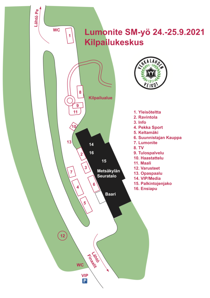 Kilpailukeskuksen kartta